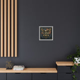 Framed Canvas - "Land of the Free" Patriotic Eagle Wall Art
