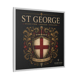 St George Shield Matte Canvas Framed Wall Art — England Crest Decor