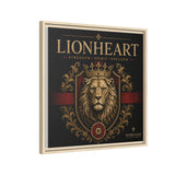 Lionheart Framed Canvas Print — Regal Crowned Lion Wall Art (Matte)