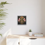 Matte Canvas: Lionheart England Crest Wall Art — Framed Union Jack Shield Print