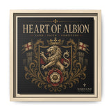 Heart of Albion Framed Canvas Wall Art — Vintage English Lion Crest