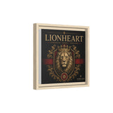 Lionheart Framed Canvas Print — Regal Crowned Lion Wall Art (Matte)