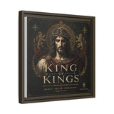 King of Kings Matte Canvas Print (Framed) — Religious Jesus Wall Art