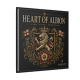 Heart of Albion Framed Canvas Wall Art — Vintage English Lion Crest