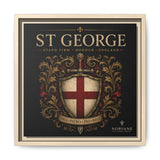 St George Shield Matte Canvas Framed Wall Art — England Crest Decor