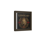 Lionheart Framed Canvas Print — Regal Crowned Lion Wall Art (Matte)
