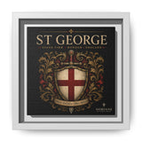 St George Shield Matte Canvas Framed Wall Art — England Crest Decor