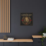 Lionheart Framed Canvas Print — Regal Crowned Lion Wall Art (Matte)