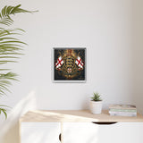 Matte Canvas: Lionheart England Crest Wall Art — Framed Union Jack Shield Print
