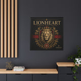 Lionheart Framed Canvas Print — Regal Crowned Lion Wall Art (Matte)