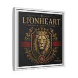 Lionheart Framed Canvas Print — Regal Crowned Lion Wall Art (Matte)