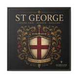 St George Shield Matte Canvas Framed Wall Art — England Crest Decor
