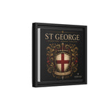 St George Shield Matte Canvas Framed Wall Art — England Crest Decor