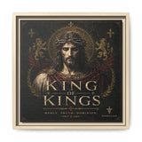 King of Kings Matte Canvas Print (Framed) — Religious Jesus Wall Art