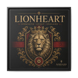Lionheart Framed Canvas Print — Regal Crowned Lion Wall Art (Matte)
