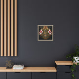 Matte Canvas: Lionheart England Crest Wall Art — Framed Union Jack Shield Print