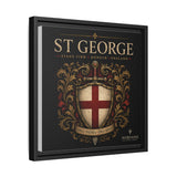 St George Shield Matte Canvas Framed Wall Art — England Crest Decor