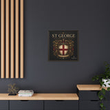 St George Shield Matte Canvas Framed Wall Art — England Crest Decor