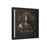 King of Kings Matte Canvas Print (Framed) — Religious Jesus Wall Art