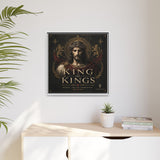 King of Kings Matte Canvas Print (Framed) — Religious Jesus Wall Art