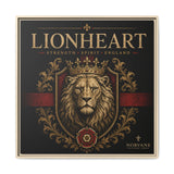 Lionheart Framed Canvas Print — Regal Crowned Lion Wall Art (Matte)