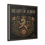 Heart of Albion Framed Canvas Wall Art — Vintage English Lion Crest