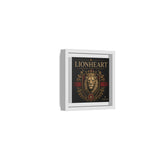 Lionheart Framed Canvas Print — Regal Crowned Lion Wall Art (Matte)