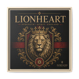 Lionheart Framed Canvas Print — Regal Crowned Lion Wall Art (Matte)