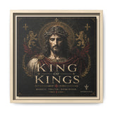 King of Kings Matte Canvas Print (Framed) — Religious Jesus Wall Art