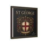 St George Shield Matte Canvas Framed Wall Art — England Crest Decor