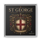 St George Shield Matte Canvas Framed Wall Art — England Crest Decor