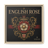 English Rose Matte Framed Canvas – Vintage Tudor Crest Wall Art