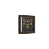 Framed Canvas - "Land of the Free" Patriotic Eagle Wall Art