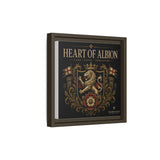 Heart of Albion Framed Canvas Wall Art — Vintage English Lion Crest
