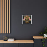 Matte Canvas: Lionheart England Crest Wall Art — Framed Union Jack Shield Print