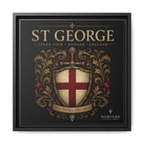 St George Shield Matte Canvas Framed Wall Art — England Crest Decor