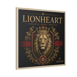 Lionheart Framed Canvas Print — Regal Crowned Lion Wall Art (Matte)