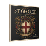 St George Shield Matte Canvas Framed Wall Art — England Crest Decor