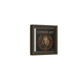 Lionheart Framed Canvas Print — Regal Crowned Lion Wall Art (Matte)