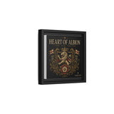 Heart of Albion Framed Canvas Wall Art — Vintage English Lion Crest