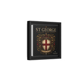 St George Shield Matte Canvas Framed Wall Art — England Crest Decor