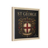 St George Shield Matte Canvas Framed Wall Art — England Crest Decor