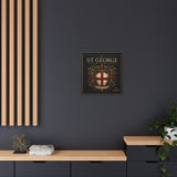 St George Shield Matte Canvas Framed Wall Art — England Crest Decor