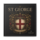 St George Shield Matte Canvas Framed Wall Art — England Crest Decor