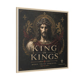 King of Kings Matte Canvas Print (Framed) — Religious Jesus Wall Art