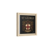 St George Shield Matte Canvas Framed Wall Art — England Crest Decor