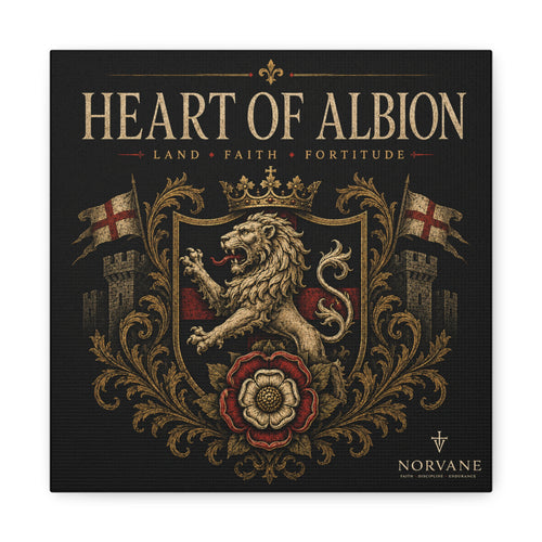 Heart of Albion Matte Canvas Wall Art — Lion Crest Stretched Canvas