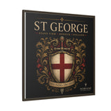 St George Shield Matte Canvas Framed Wall Art — England Crest Decor