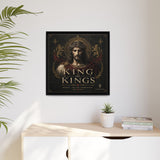 King of Kings Matte Canvas Print (Framed) — Religious Jesus Wall Art