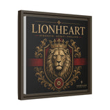 Lionheart Framed Canvas Print — Regal Crowned Lion Wall Art (Matte)